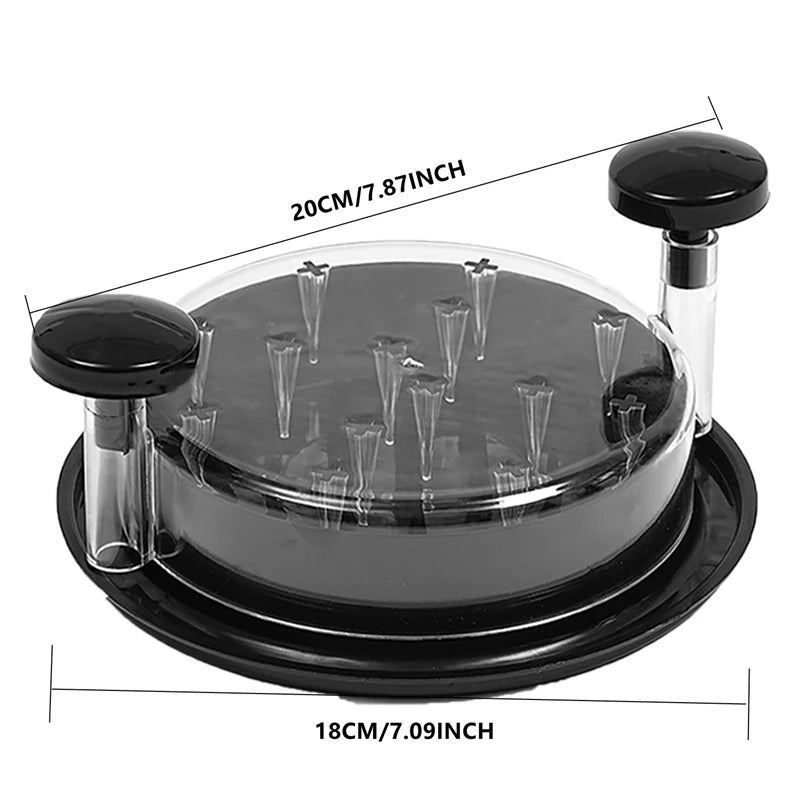 Large Chicken Breast Shredder Tool Visible Lid Meat Grinder for Chopping Chicken Beef Cabbage Vegetables Rotating Kitchen Tool